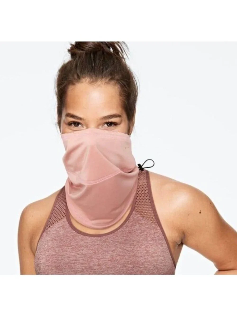 ⭐New One Size Face Cover Scarf Victorias Secret PINK Rose Pink Unisex Athletic